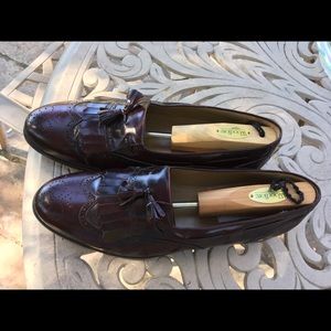 Mezlan klit wingtip tassel loafer sz 13M burgundy